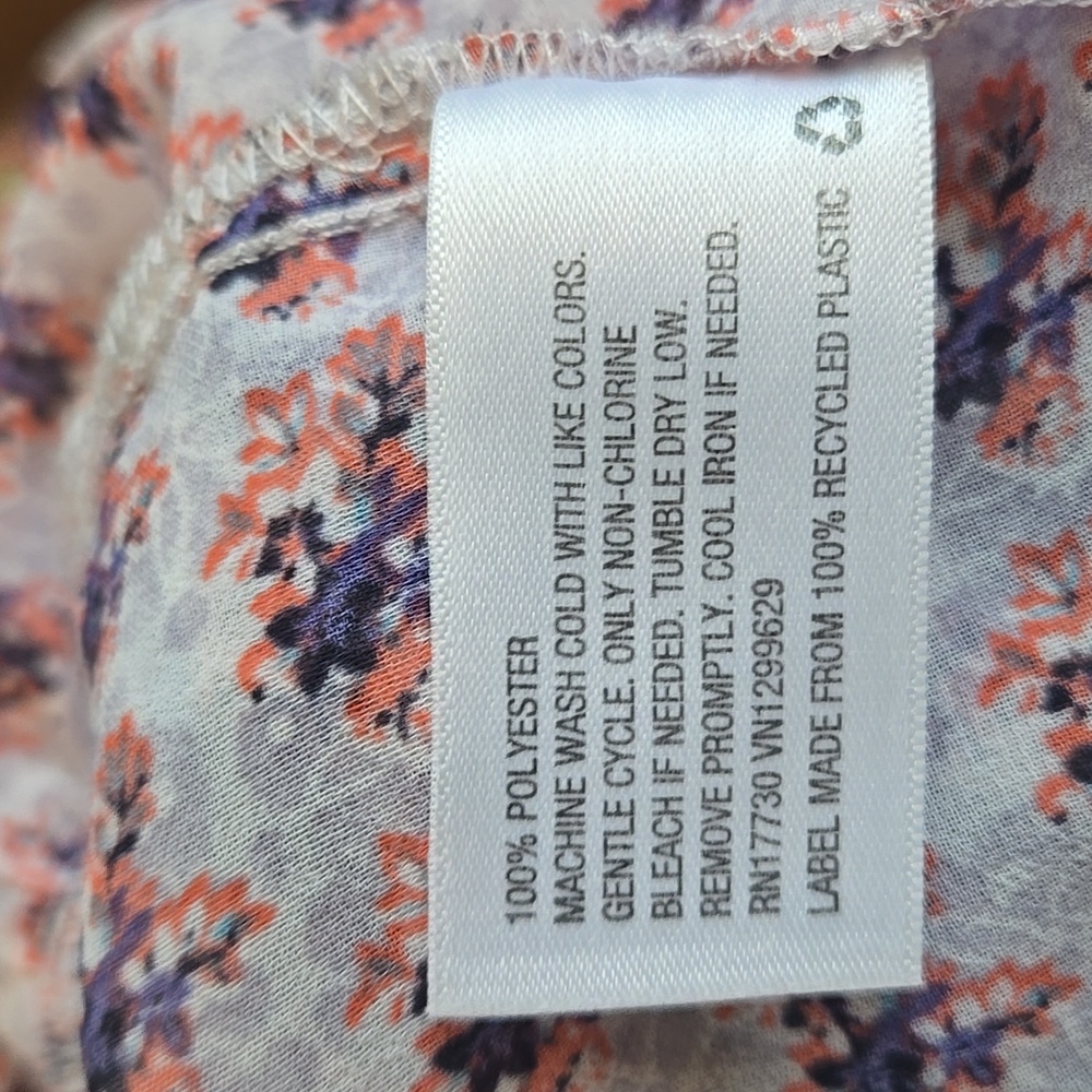 Boho Floral Print, Festival Bouse, Fairy, Semi Sheer, Whimsigoth, Angel sleeves - Picture 8 of 14
